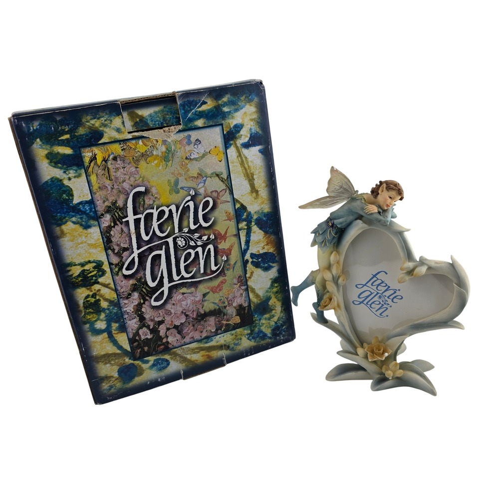 Faerie Glen Longing For You Fairy Heart Photo Frame FG86566 Broken Wing As Is‎